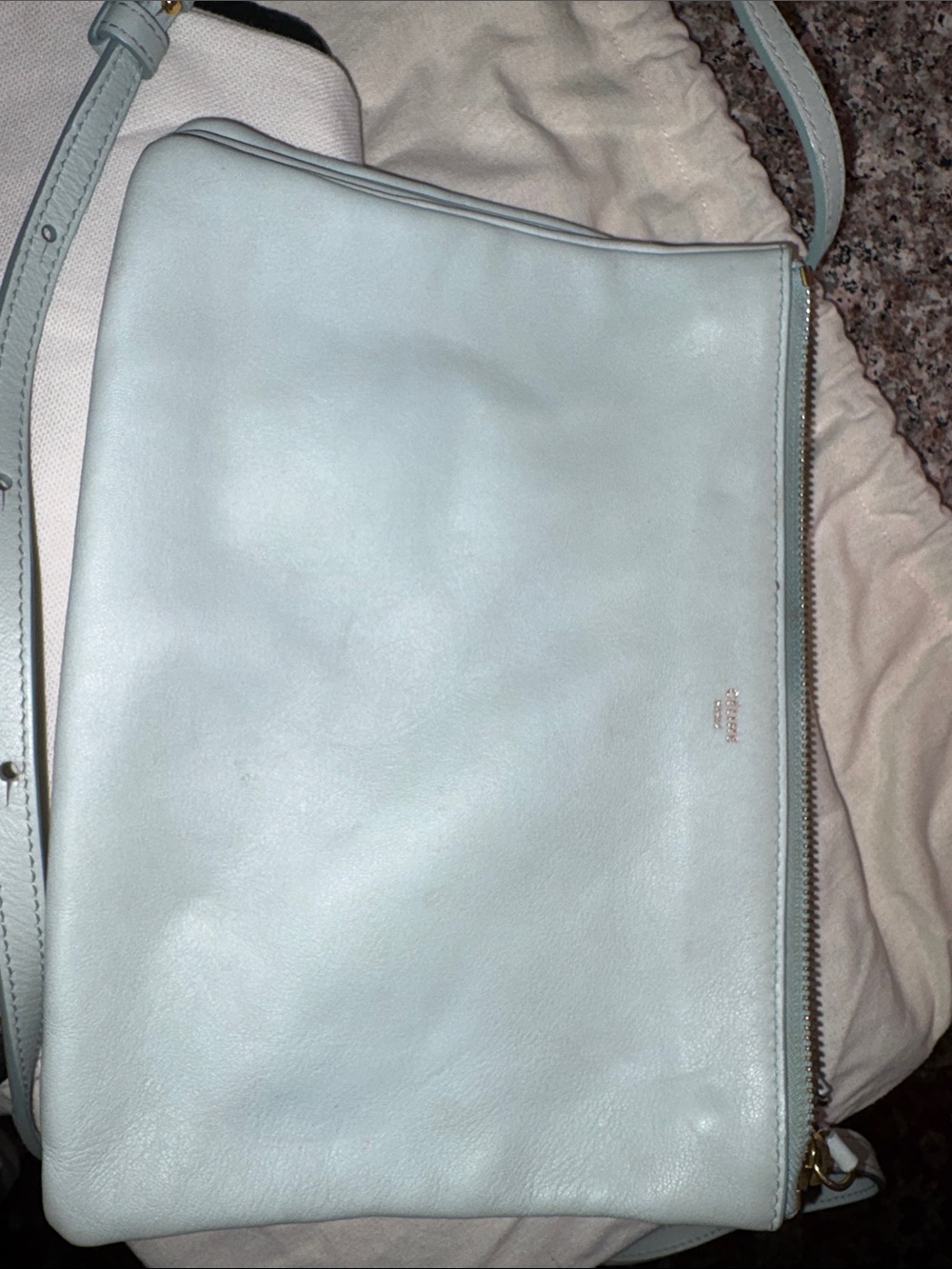 Celine Pale Blue Leather Crossbody Bag